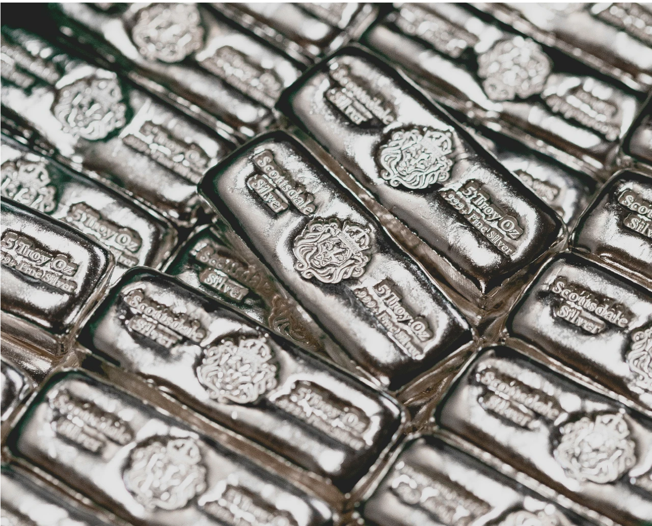Stacked silver bars